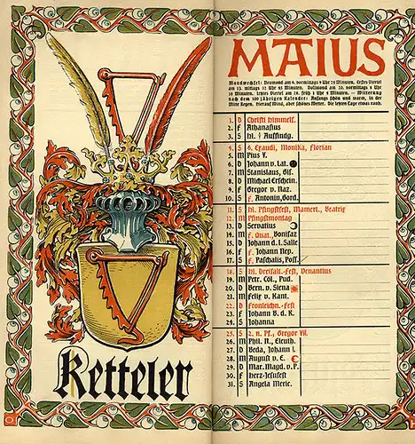 München Wappen Kalender Deutscher Adel Schwarzburg Beust Habsburg Rotberg 1913