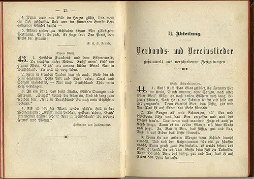 Deutsches Reich Studentika Techniker Ingenieure Lieder Buch 1898