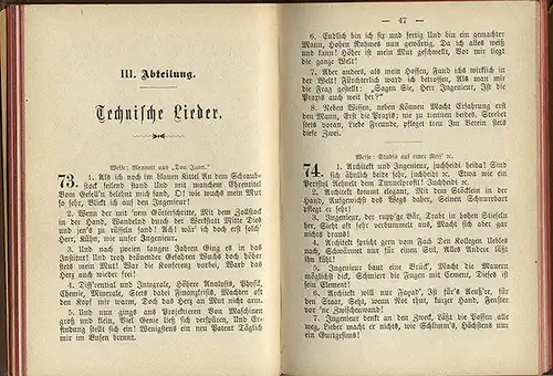 Deutsches Reich Studentika Techniker Ingenieure Lieder Buch 1898