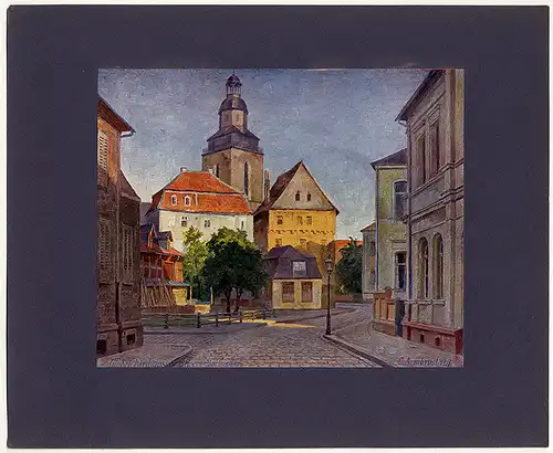 Hessen Gießen Stadt Ansichten Kunst Grafik Armbrust Bildermappe 1940