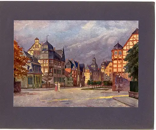 Hessen Gießen Stadt Ansichten Kunst Grafik Armbrust Bildermappe 1940