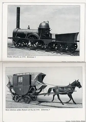 Technik Verkehr Geschichte Eisenbahn Dampfkraftwagen Auto Flugzeug Bildband 1941