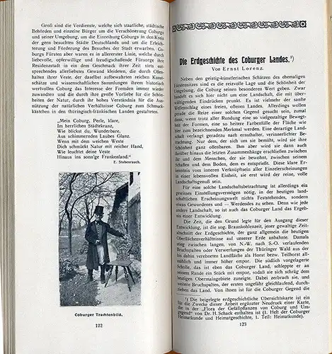 Bayern Franken Coburg Stadt Veste Bäder Geschichte Führer Stadtplan 1928