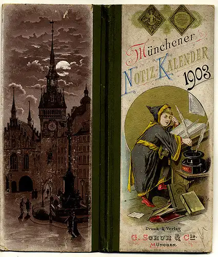 Königreich Bayern München Schreib und Notiz Kalender 1903