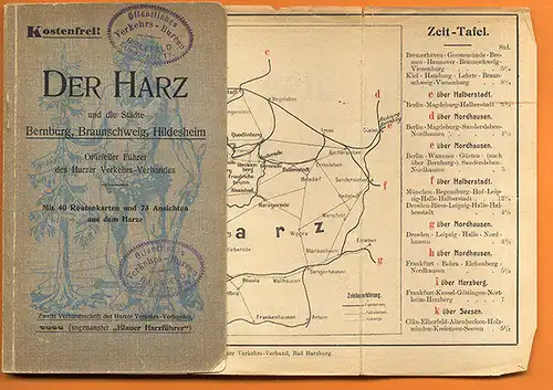 Bernburg Braunschweig Hildesheim Harz Verkehrsverein alter Reiseführer 1908