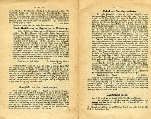 Großherzogtum Hessen Darmstadt Weltkrieg Mobilmachung Gedenkbuch 1914