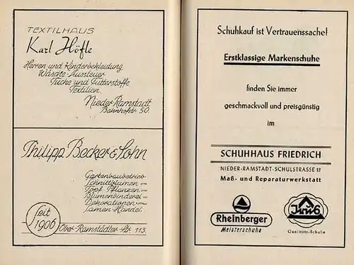 Hessen Darmstadt 750 Jahre Nieder Ramstadt Geschichte Chronik Festschrift 1950