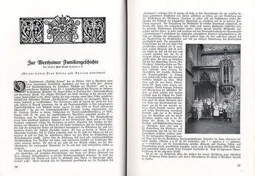 Baden Main Wertheim Familien Geschichte Genealogie Heimat Jahrbuch 1925