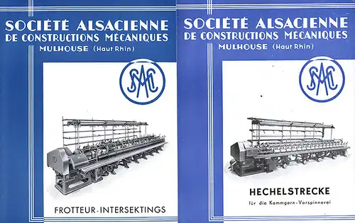 Elsaß Mühlhausen SACM Maschinen Bau Werbung Reklame alte Prospekte Sammlung 1930