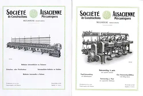 Elsaß Mühlhausen SACM Maschinen Bau Werbung Reklame alte Prospekte Sammlung 1930