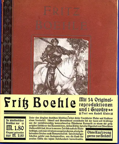 Hessen Kunst Grafik Frankfurt Main Fritz Boehle Bauern Ritter Bildband 1910