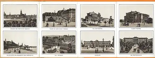 Sachsen Dresden Elbe Bilder Leporello Album Einband 1902