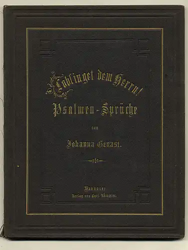 Kunst Grafik Religion Buchstaben Psalmen Sprüche Arabesken Malerei Mappe 1870