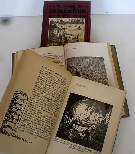 Sonnleitner Höhlenkinder Steinzeit Jugend Roman 3 Bände komplett 1922
