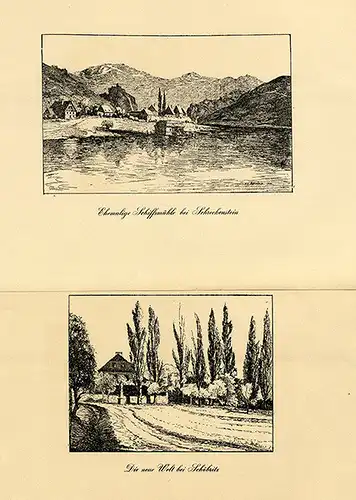 Böhmen Sudeten Elbe Aussig Gartitz Kunst Grafik Mappe Federzeichnung Arnold 1924
