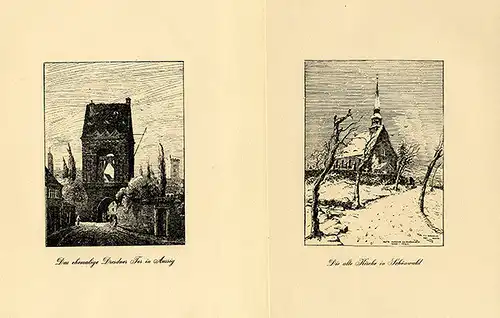 Böhmen Sudeten Elbe Aussig Gartitz Kunst Grafik Mappe Federzeichnung Arnold 1924