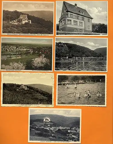 Rheinland Pfalz Kreis Neuwied Kurort Oberbieber 7 alte Postkarten 1933