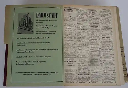 Landes Adressbuch Hessen Industrie Firmen Branchen Gewerbe 2 Teile komplett 1960