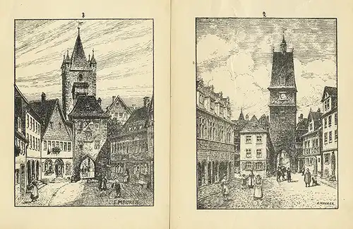 Bayern Franken Alt Coburg Stadt Ansichten Kunst Grafik Bildermappe 1918