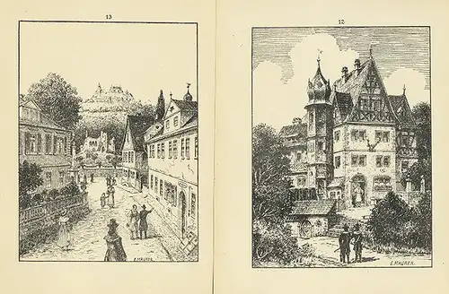 Bayern Franken Alt Coburg Stadt Ansichten Kunst Grafik Bildermappe 1918