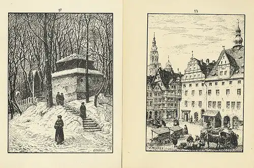 Bayern Franken Alt Coburg Stadt Ansichten Kunst Grafik Bildermappe 1918