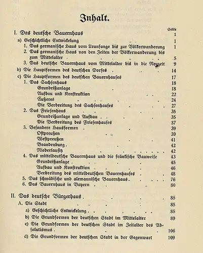 Deutschland Bauern Bürger Haus Fachwerk Wohnhaus Städtebau Geschichte 1914