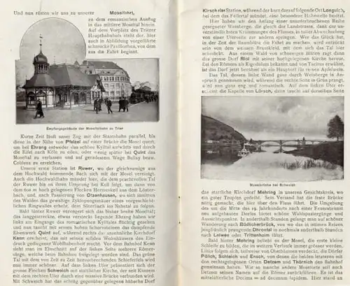 Rhein Pfalz Mosel Eisenbahn Trier Bullay Enkirch Fahrplan Reisebuch 1904