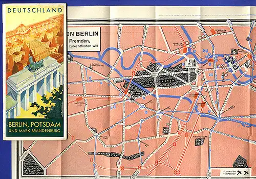 Stadt Berlin Potsdam Brandenburg  Geschichte Reiseführer Verkehrsbuch 1937