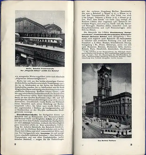 Stadt Berlin Potsdam Brandenburg  Geschichte Reiseführer Verkehrsbuch 1937