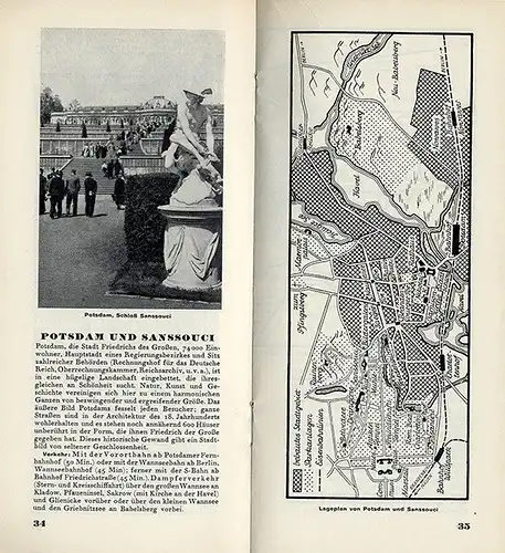 Stadt Berlin Potsdam Brandenburg  Geschichte Reiseführer Verkehrsbuch 1937