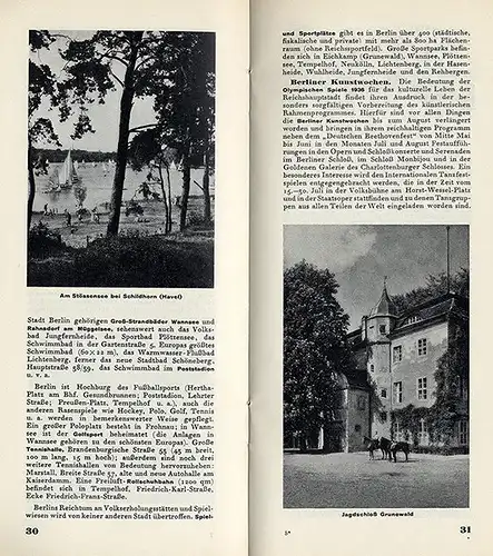 Stadt Berlin Potsdam Brandenburg  Geschichte Reiseführer Verkehrsbuch 1937