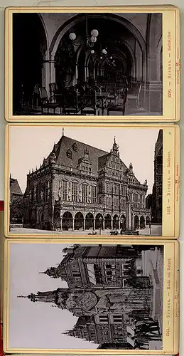 Bremen Rathaus Markt Börse Hafen Bahnhof 20 Original Ansichten Foto Mappe 1898