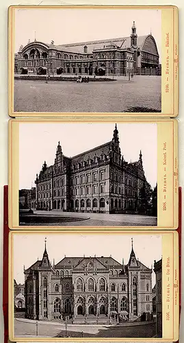 Bremen Rathaus Markt Börse Hafen Bahnhof 20 Original Ansichten Foto Mappe 1898