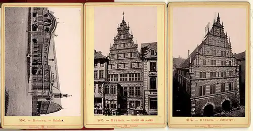 Bremen Rathaus Markt Börse Hafen Bahnhof 20 Original Ansichten Foto Mappe 1898