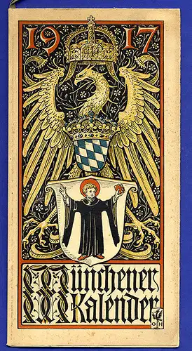 München Wappen Kalender Deutscher Adel Fürstentum Schaumburg Lippe 1917
