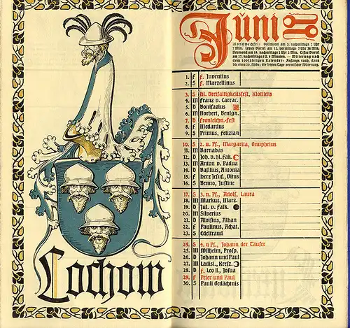 München Wappen Kalender Deutscher Adel Fürstentum Schaumburg Lippe 1917
