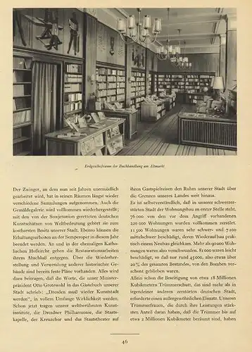 Sachsen 750 Jahre Dresden Stadt Geschichte Wiederaufbau Festschrift 1956