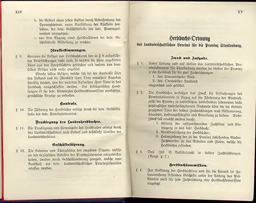 Landwirtschaft Großherzogtum Hessen Herdbuch für Simmenthaler Vieh 1903