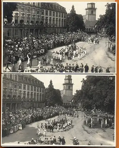 Odenwald Erbach Eulbacher Wiesen Markt Festzug Foto Postkarten Leoporello 1924