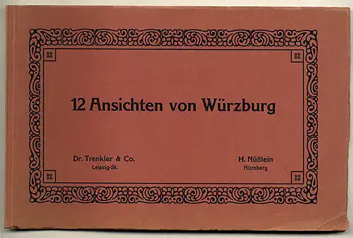 Bayern Franken Würzburg 12 Stadtansichten altes Foto Bilder Album 1907