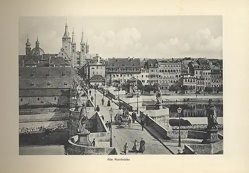 Bayern Franken Würzburg 12 Stadtansichten altes Foto Bilder Album 1907