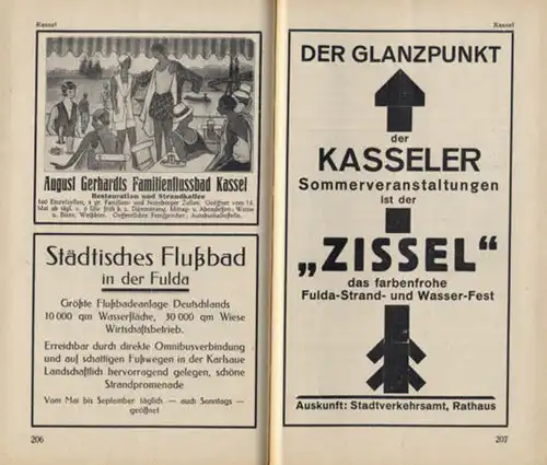 Hessen Kassel Waldeck Schwalm Eder Weser alter Reiseführer Wanderbuch 1930