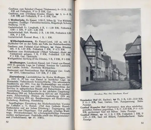 Hessen Kassel Waldeck Schwalm Eder Weser alter Reiseführer Wanderbuch 1930