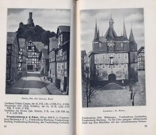 Hessen Kassel Waldeck Schwalm Eder Weser alter Reiseführer Wanderbuch 1930