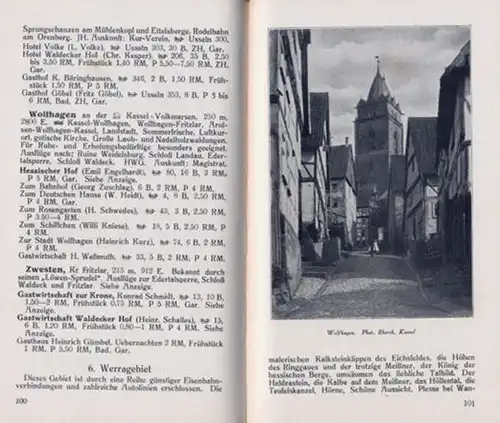 Hessen Kassel Waldeck Schwalm Eder Weser alter Reiseführer Wanderbuch 1930