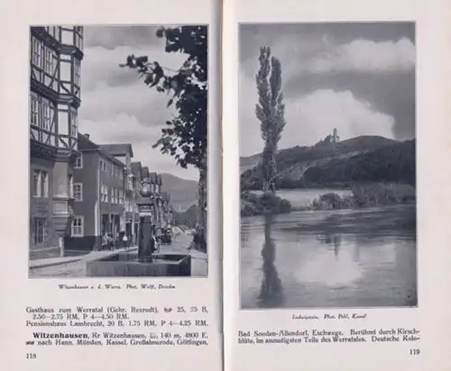 Hessen Kassel Waldeck Schwalm Eder Weser alter Reiseführer Wanderbuch 1930