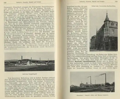 Hessen Gießen und Umgebung Reiseführer mit Branchen und Adressteil 1907