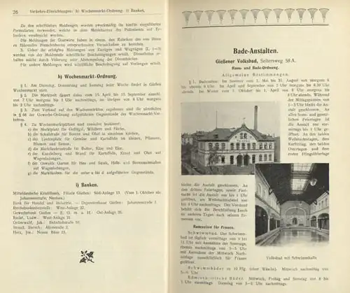 Hessen Gießen und Umgebung Reiseführer mit Branchen und Adressteil 1907