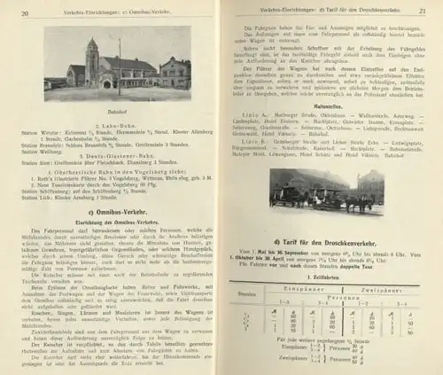 Hessen Gießen und Umgebung Reiseführer mit Branchen und Adressteil 1907