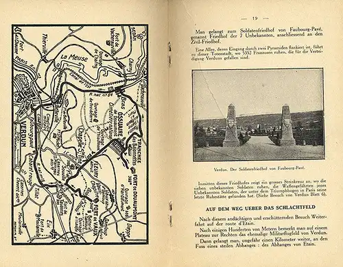 Frankreich Weltkrieg Schlacht von Verdun Führer für deutsche Besucher 1929